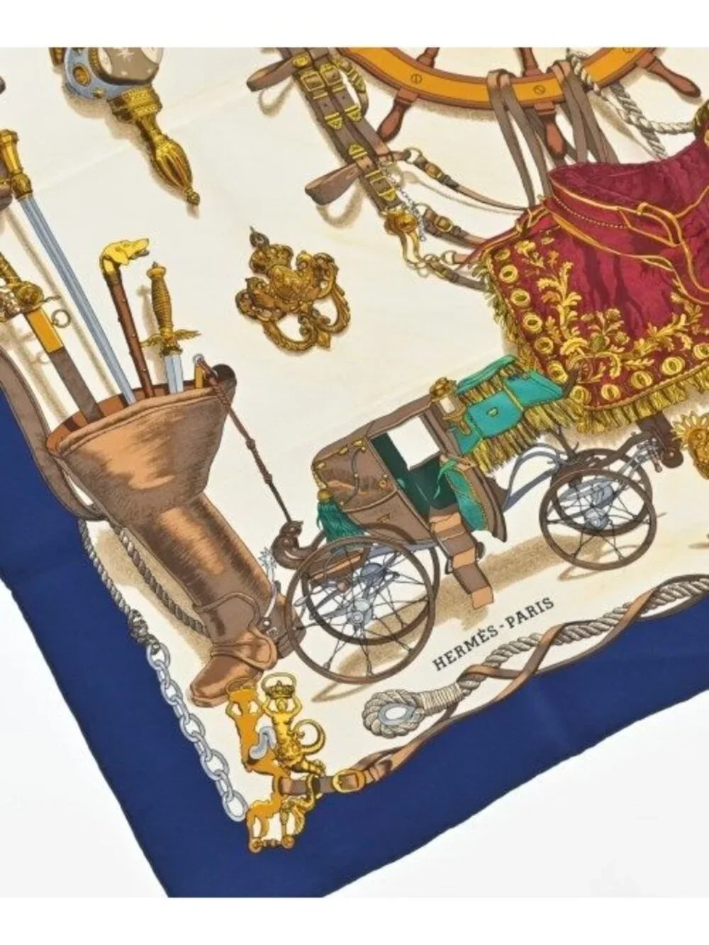 Hermes Bandana Scarf Blue